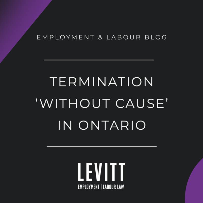 termination-without-cause-in-ontario-levitt-sheikh-employment